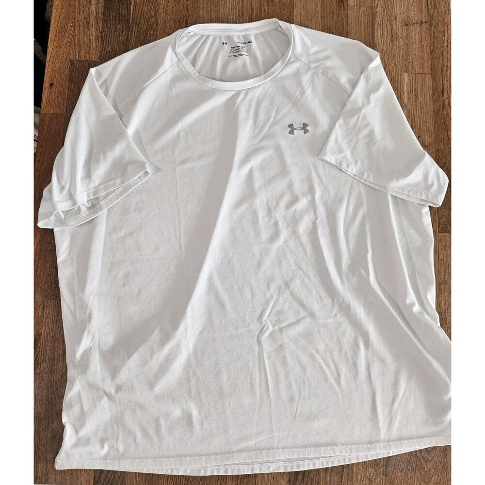 Under Armour Unisex White Shirt Moisture Wicking, Rash Guard Size 4X Long Sleeve